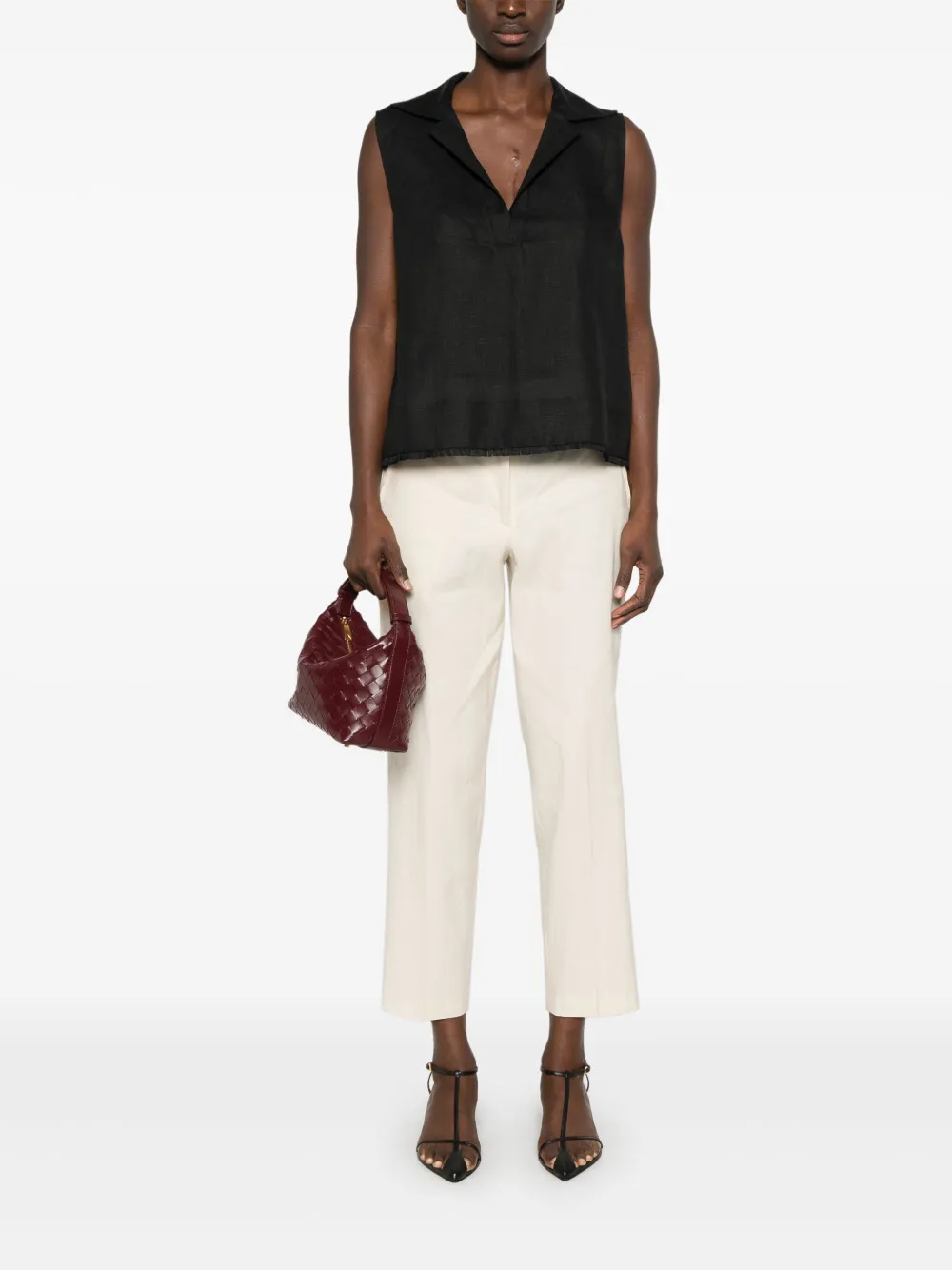 Seventy Broek met toelopende pijpen - Beige