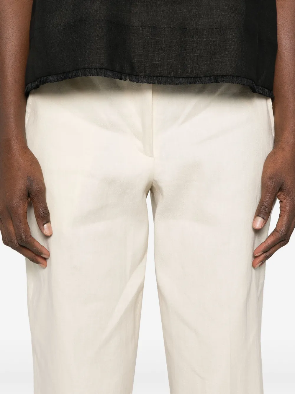 Seventy Broek met toelopende pijpen Beige