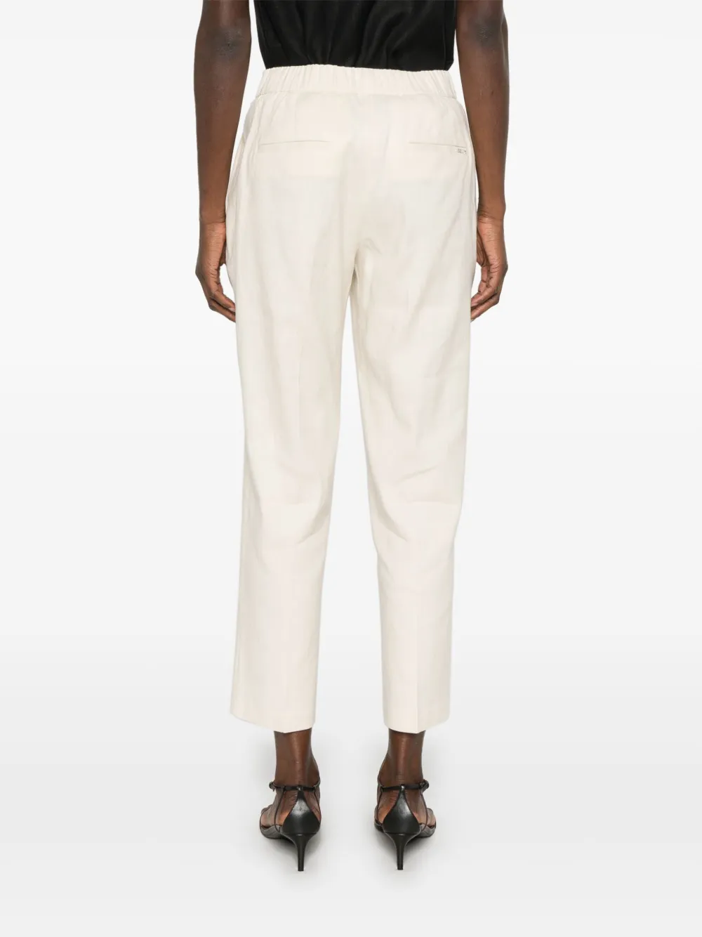 Seventy Broek met toelopende pijpen Beige