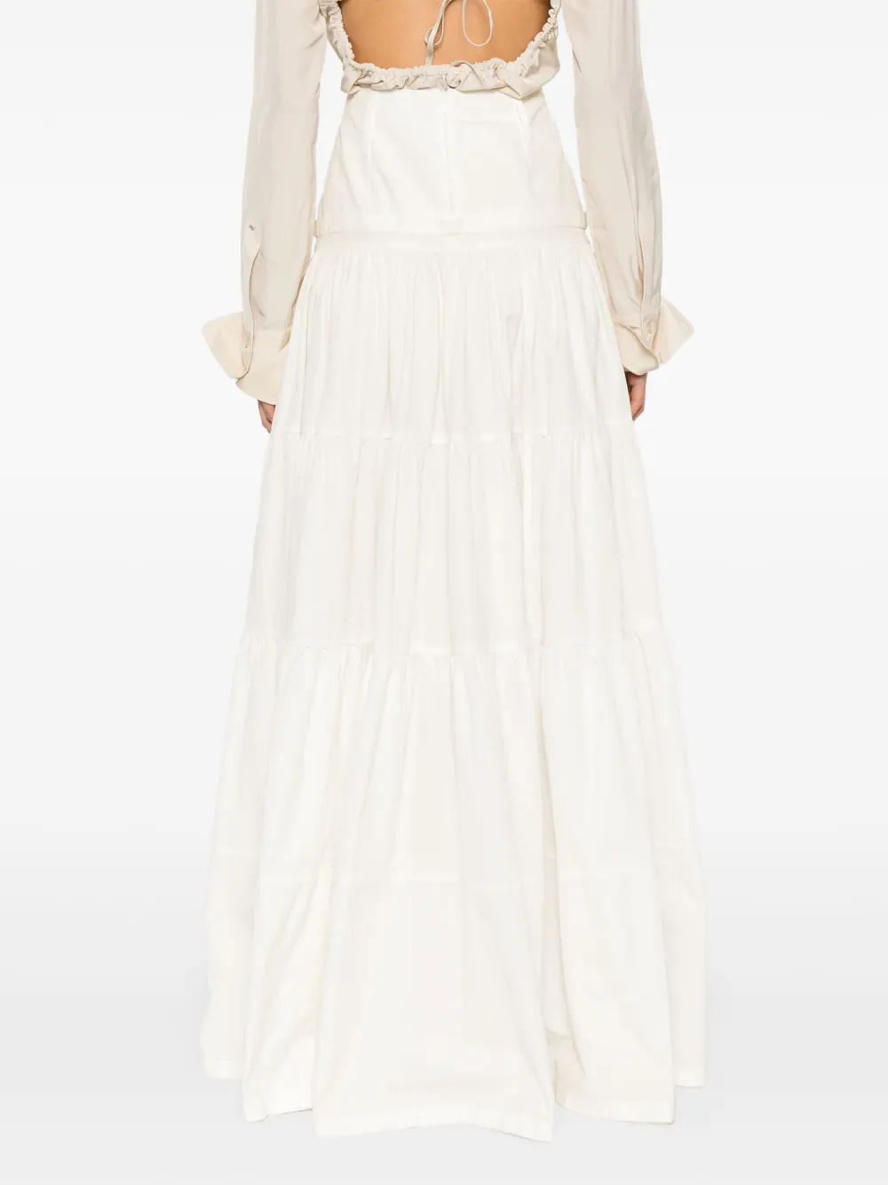 MM6 Maison Margiela Gelaagde midi-rok Wit