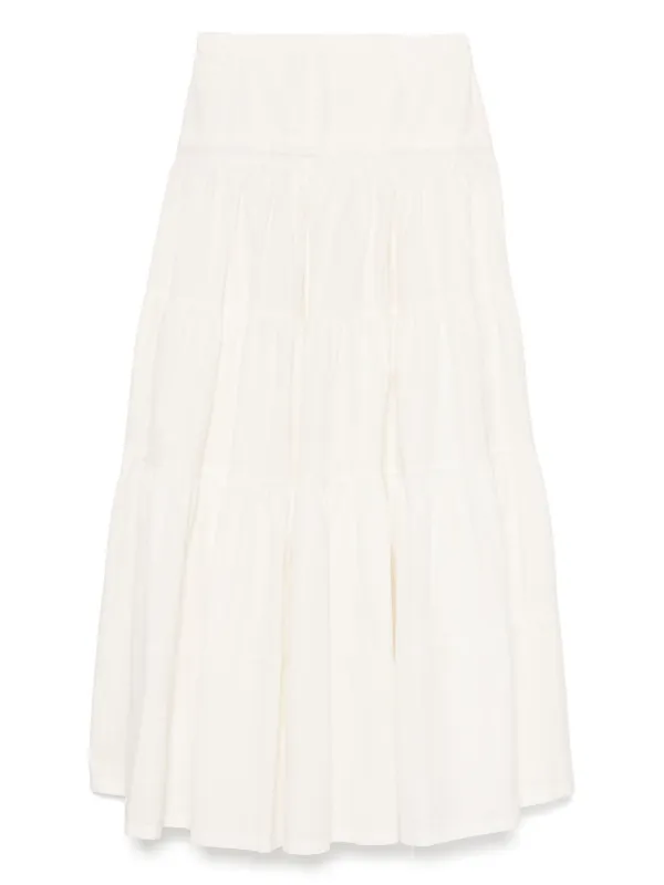 極美品 MM6 Maison Margiela プリーツスカート　ホワイト MM6 Maison Margiela ティアード スカート | ホワイト | FARFETCH JP