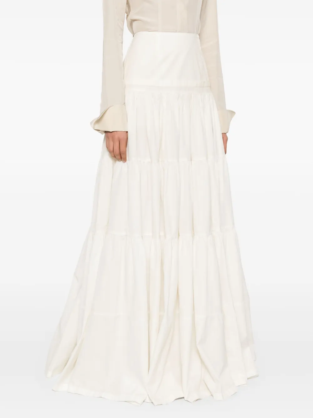 MM6 Maison Margiela Gelaagde midi-rok Wit