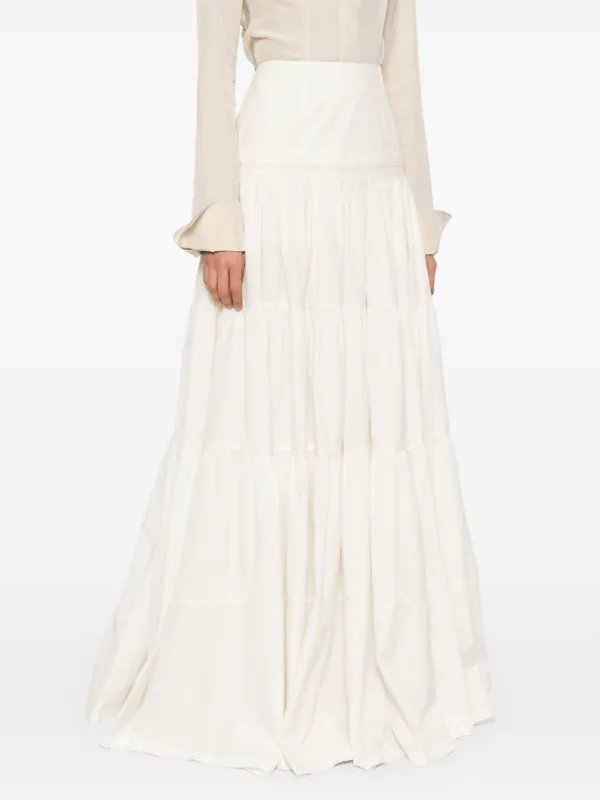 極美品 MM6 Maison Margiela プリーツスカート　ホワイト MM6 Maison Margiela ティアード スカート | ホワイト | FARFETCH JP