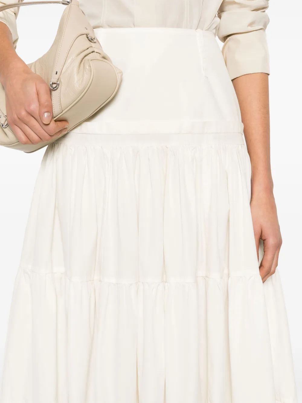 MM6 Maison Margiela Gelaagde midi-rok Wit