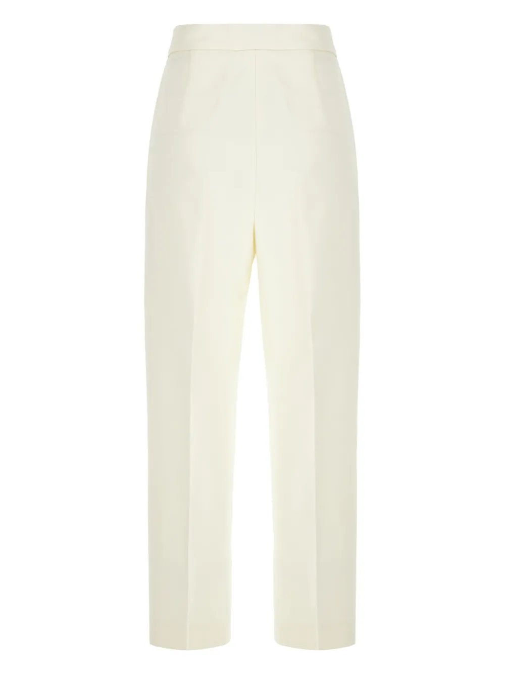 Max Mara Verbano Slim-fit Stretch-wool Trousers In White