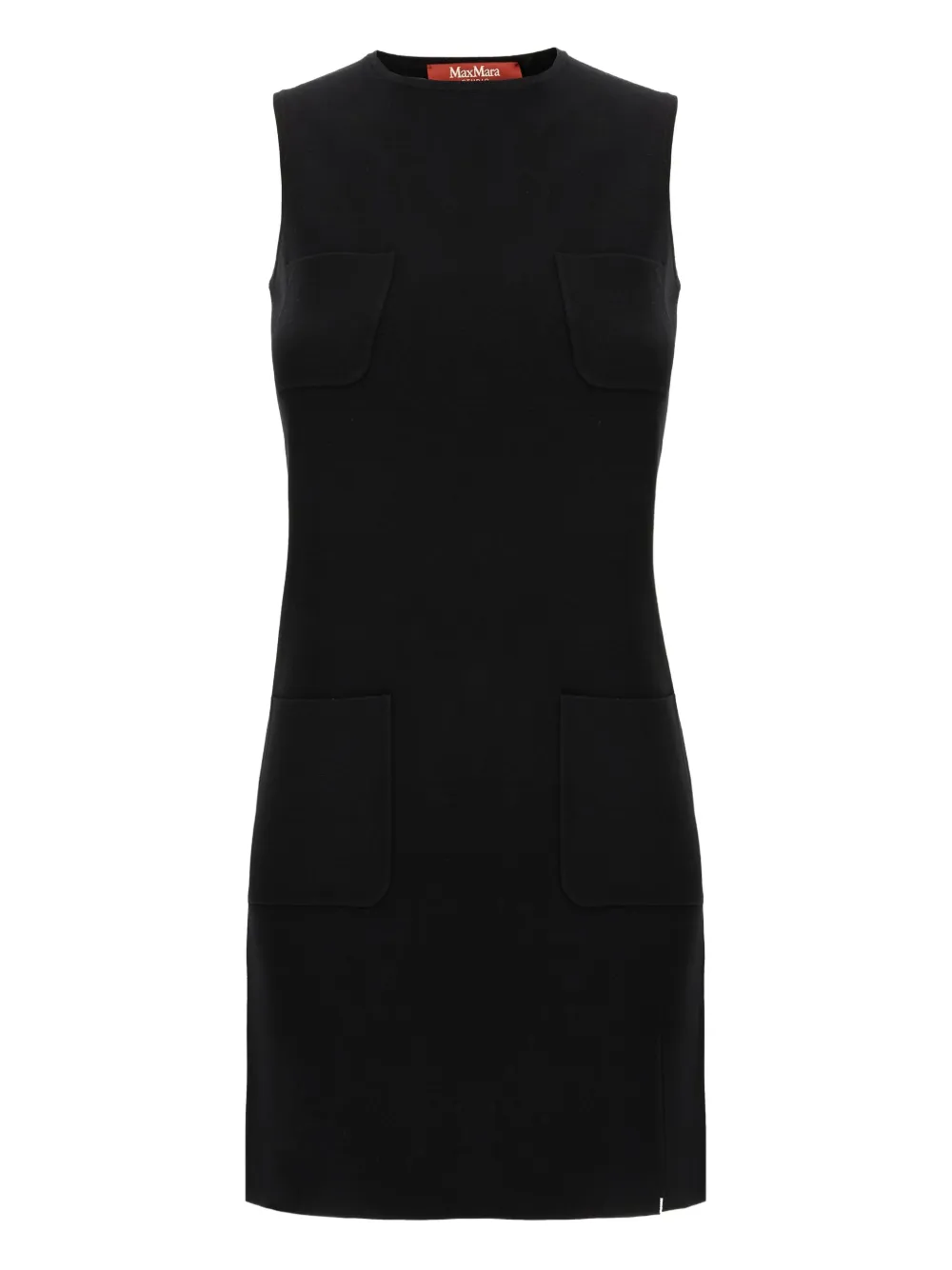 Max Mara Black Viscose Blend Dress In 黑色