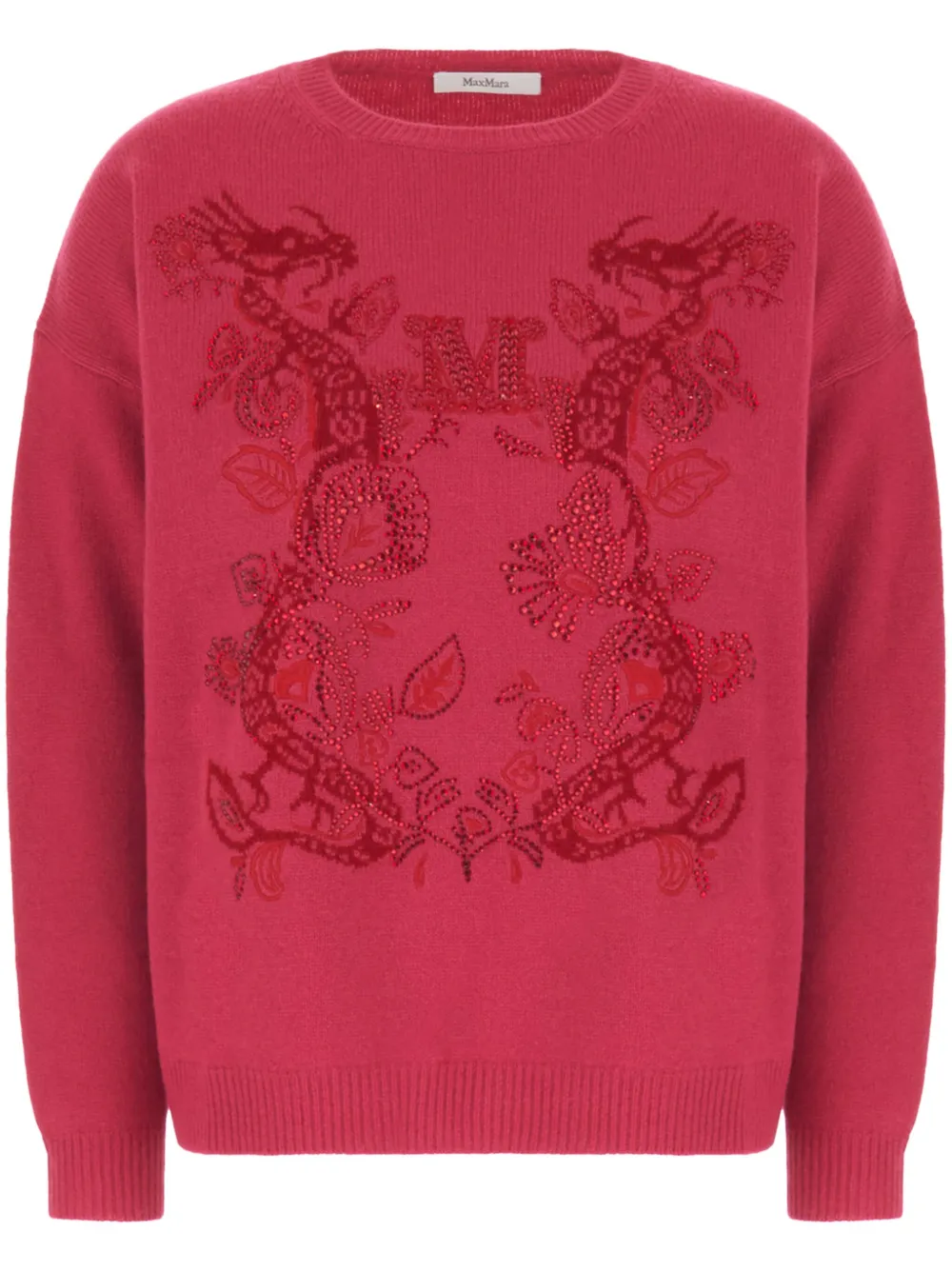 Max Mara Trui verfraaid met stras Roze