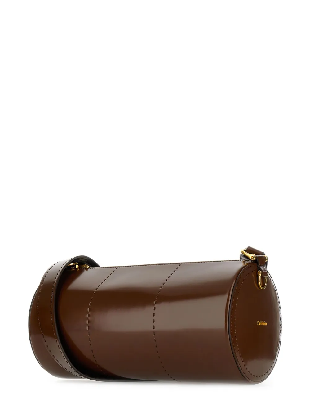 Max Mara Medium geborstelde Roll crossbodytas Bruin