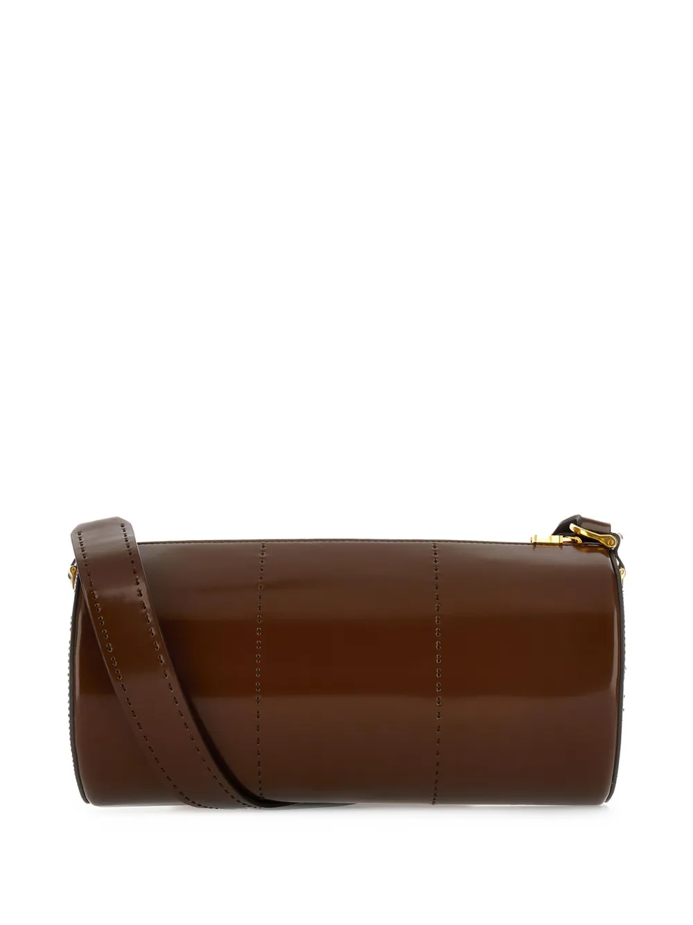 Max Mara Medium geborstelde Roll crossbodytas Bruin
