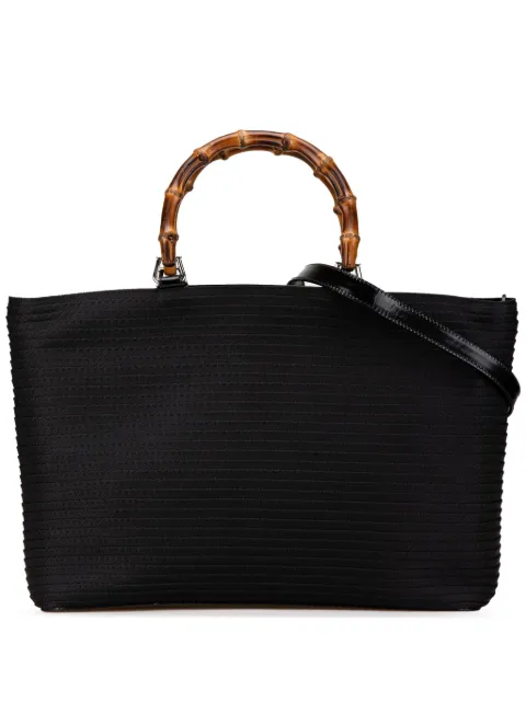 Gucci Pre-Owned 20th Century Bamboo Canvas satchel