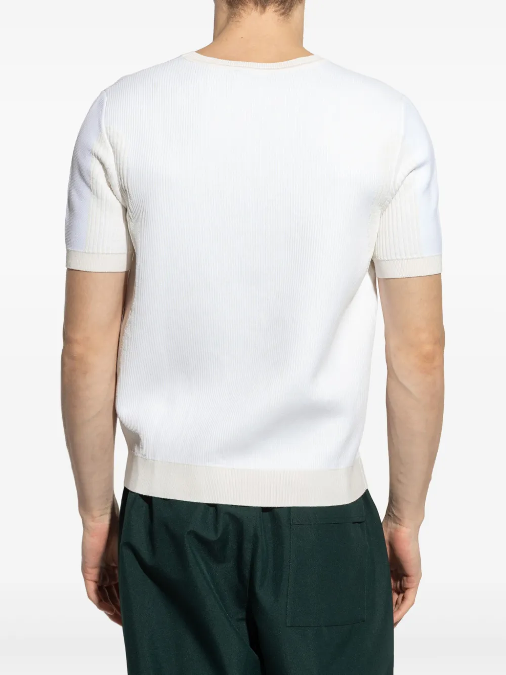 Lacoste Gebreid T-shirt Wit