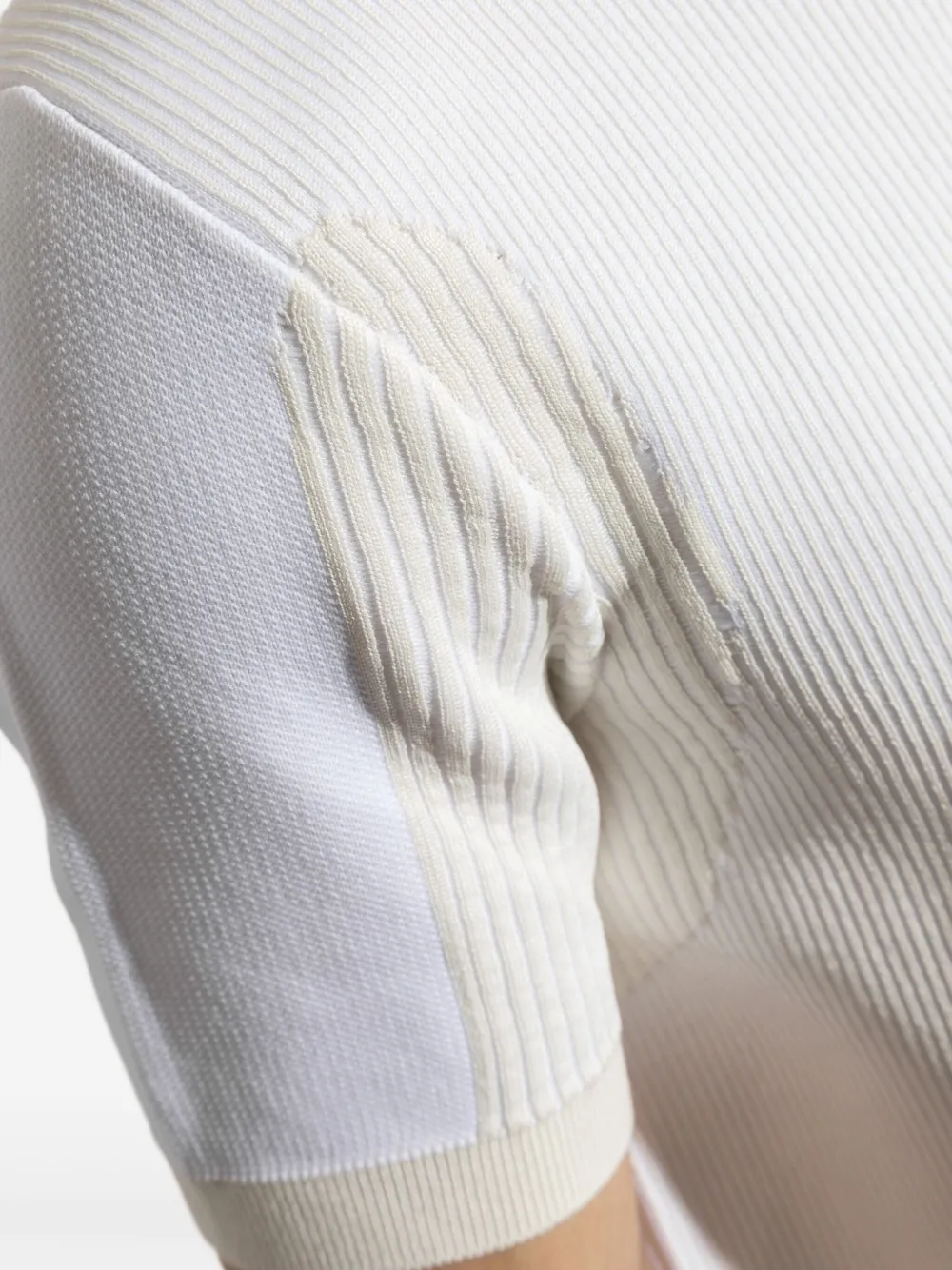 Lacoste Gebreid T-shirt Wit