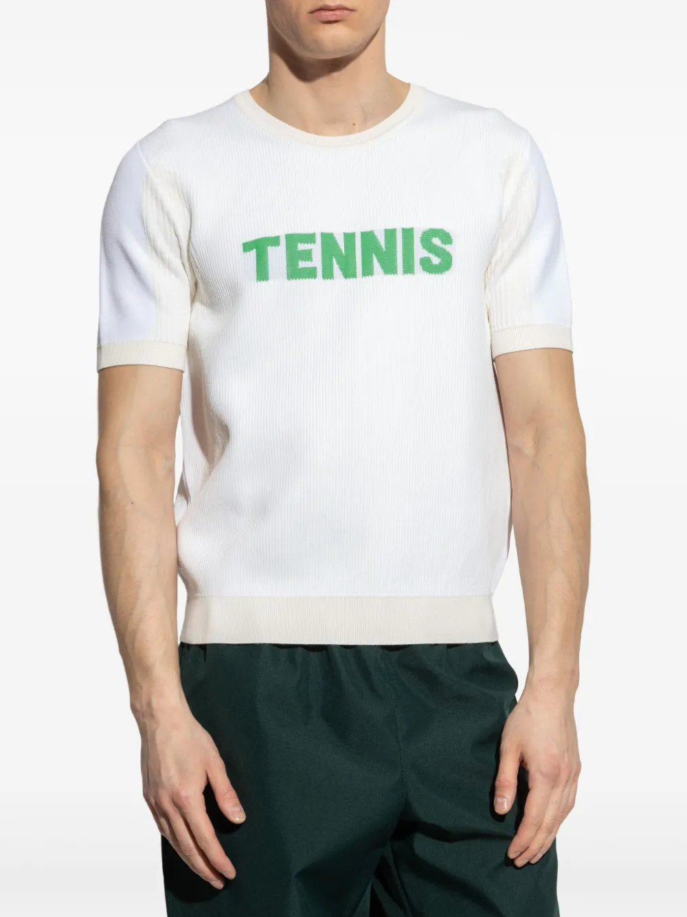 Lacoste Gebreid T-shirt Wit