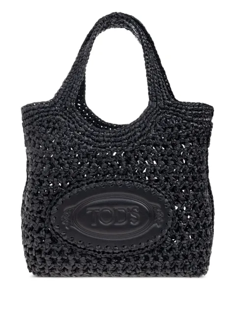 Tod's tote de rafia con asa mini