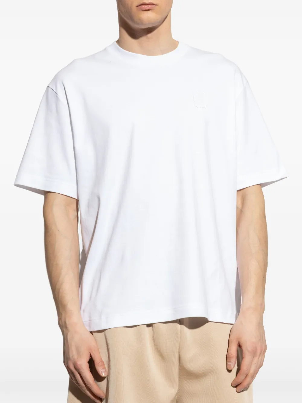 Lacoste T-shirt verfraaid met patch Wit