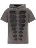 AVAVAV distressed hooded T-shirt - Grey
