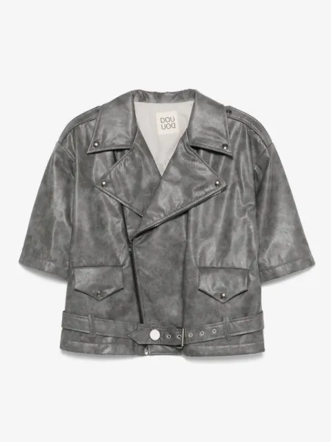 Douuod Kids faux-leather biker jacket