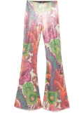 ETRO floral-print laminated trousers - Pink