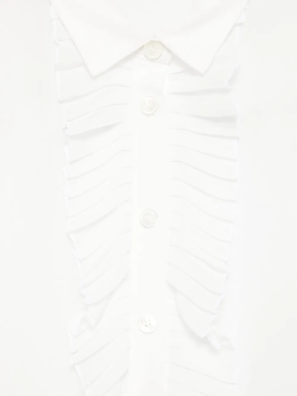 Philosophy Di Lorenzo Serafini Kids Crêpe shirt met plissé afwerking Wit