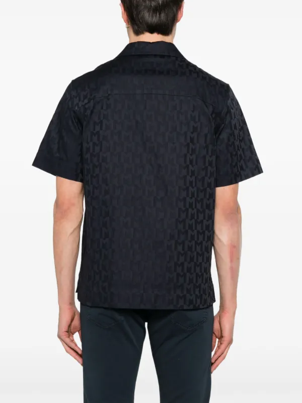 Moncler monogram-jacquard Shirt | Blue | FARFETCH
