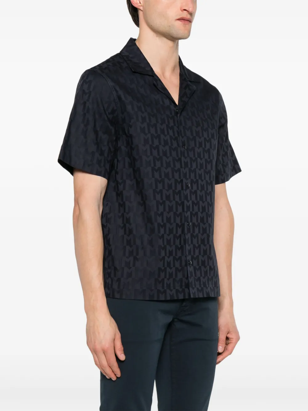 Moncler Overhemd met monogram Blauw