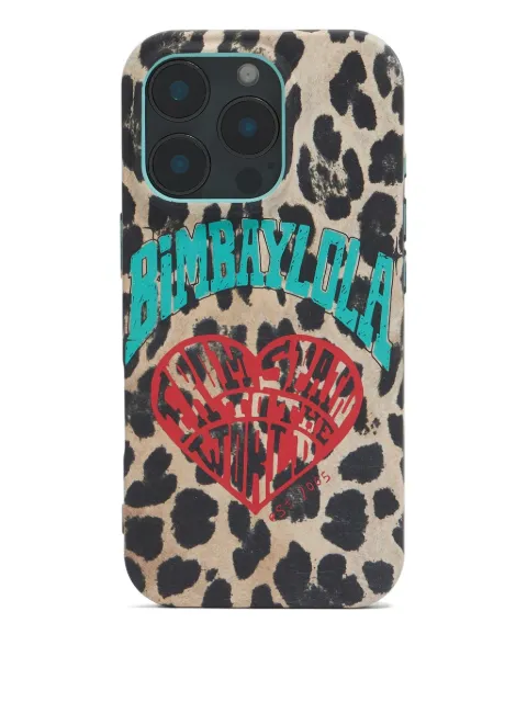 Bimba y Lola leopard-print iPhone 15 Pro case