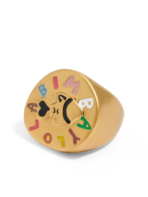 Bimba y Lola fish coin logo ring 