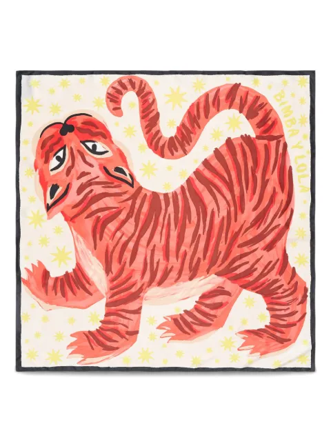Bimba y Lola tiger-motif scarf