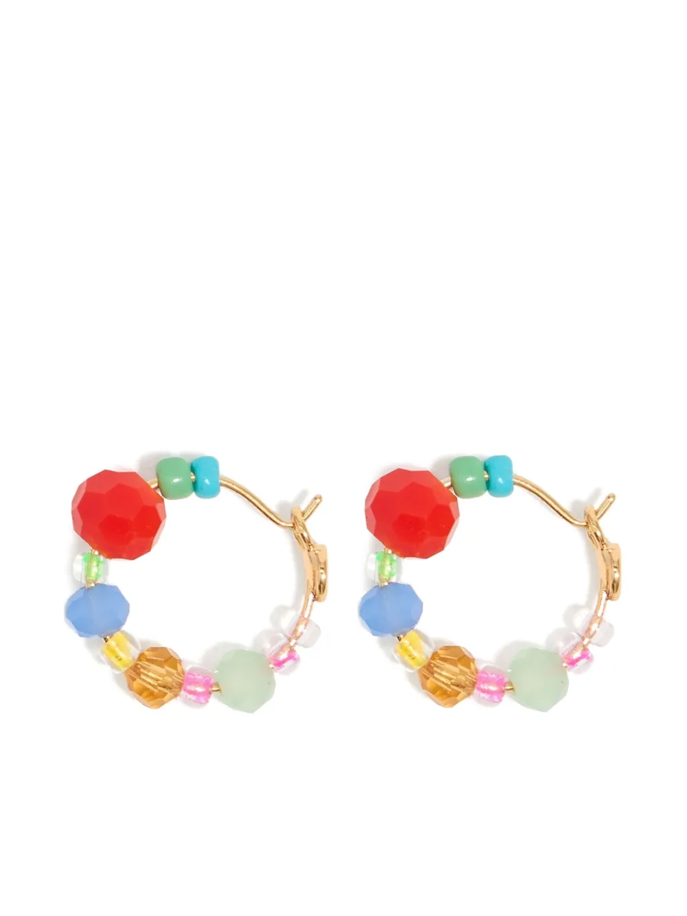 Bimba y Lola crystal-embellished hoop earrings | Gold | Image 1