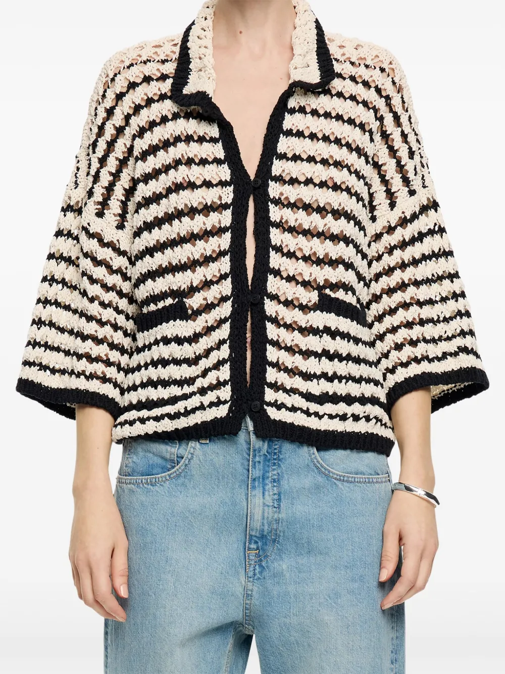 Bimba y Lola Gestreept vest Zwart