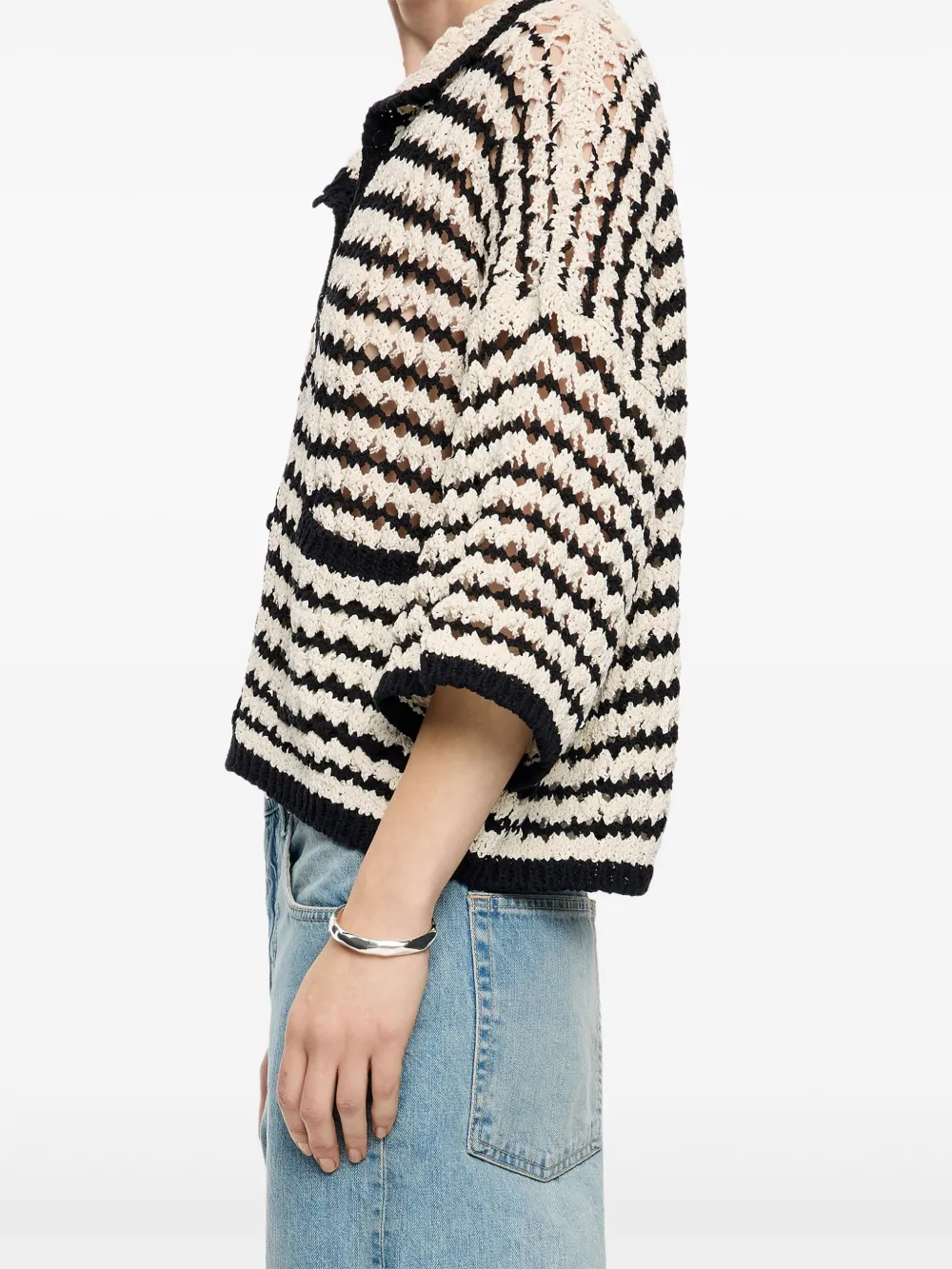 Bimba y Lola Gestreept vest Zwart