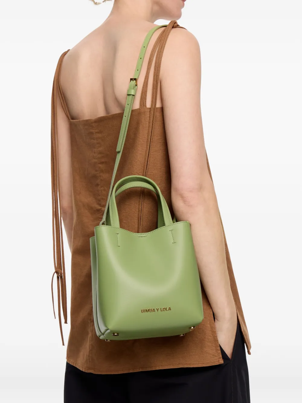 Shop Bimba Y Lola Small Chihuahua Tote Bag In Green