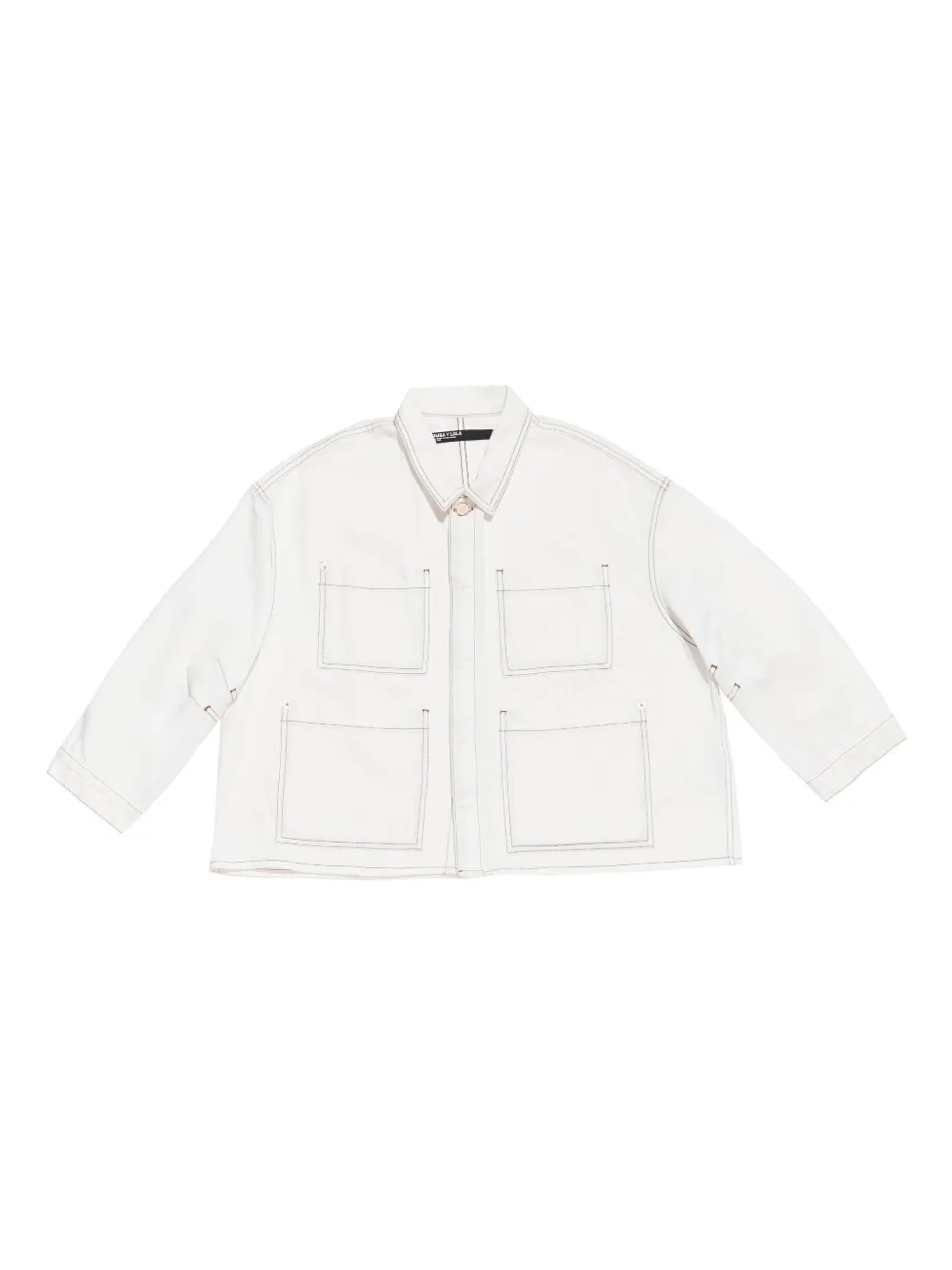 Bimba y Lola ボクシー デニムジャケット - ホワイト Bimba y Lola ボクシー デニムジャケット - ホワイト