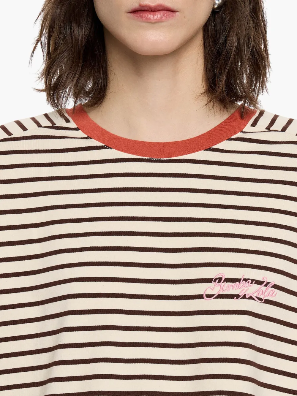 Bimba y Lola Gestreepte top Bruin