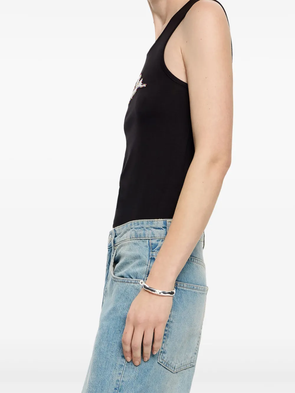 BIMBA Y LOLA RHINESTONE-EMBELLISHED TANK TOP 