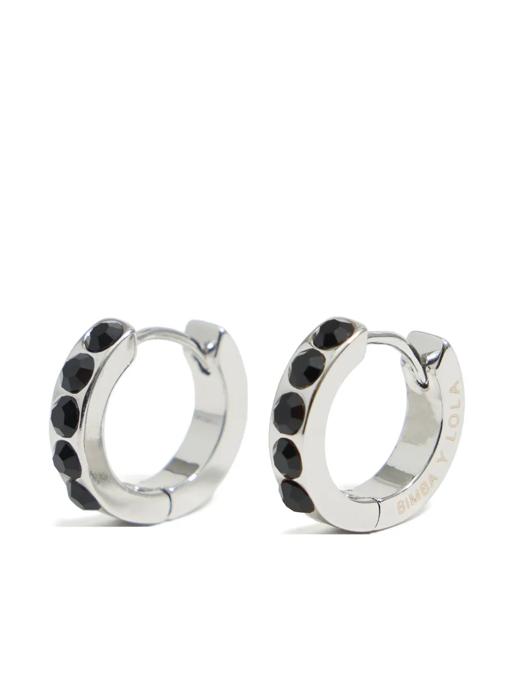 Bimba y Lola クリスタル フープピアス - シルバートーン Bimba y Lola クリスタル フープピアス - シルバートーン