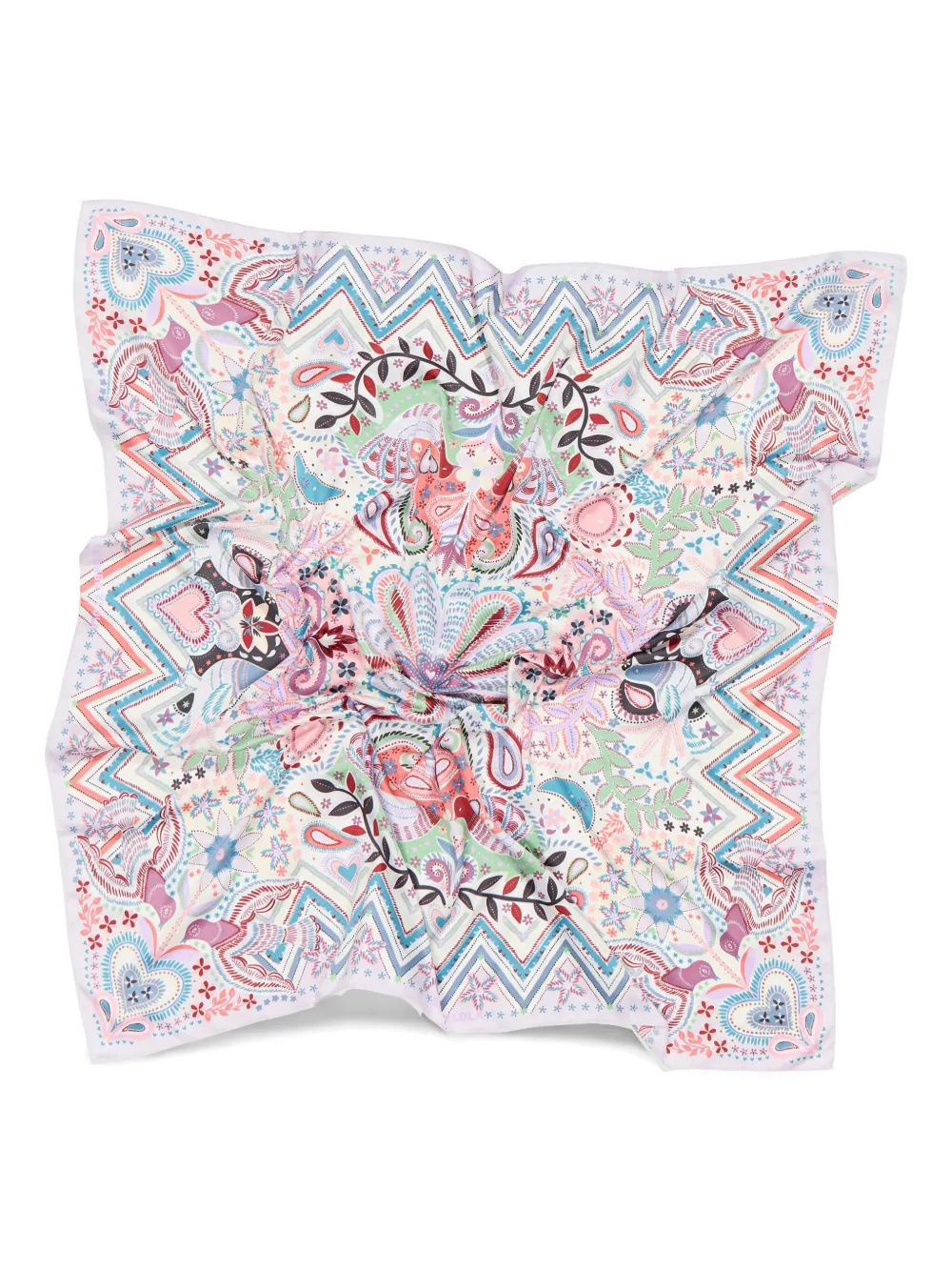 Shop Bimba Y Lola Floral-print Scarf In Purple