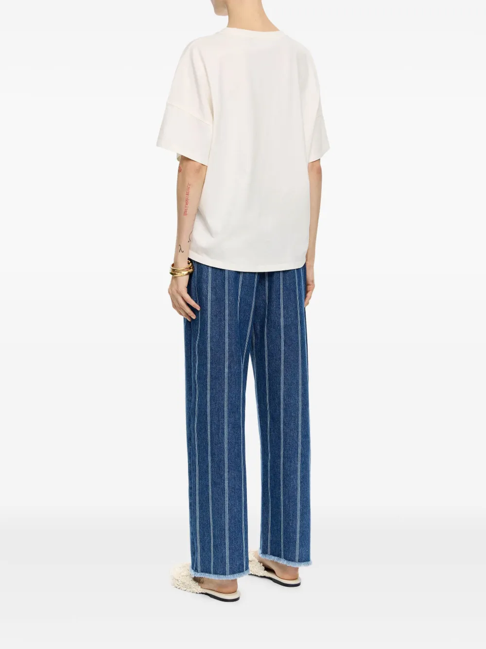 Bimba Y Lola Pinstripe Trousers In Blue