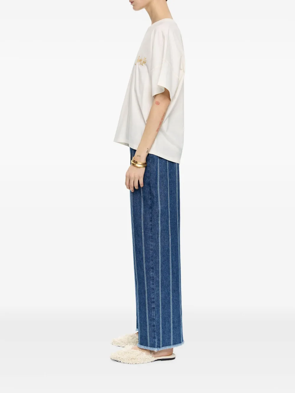 Bimba Y Lola Pinstripe Trousers In Blue