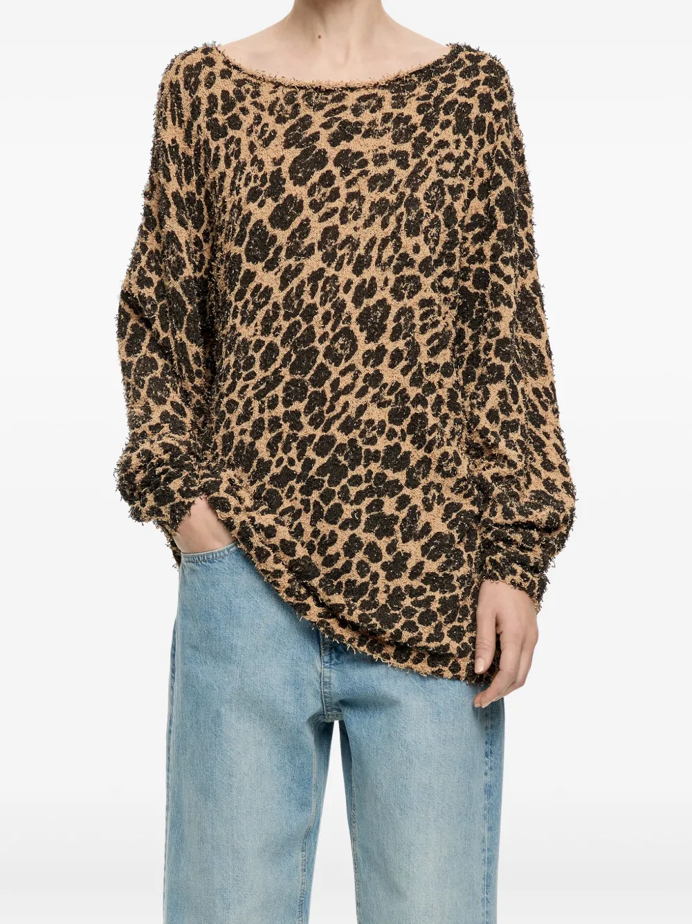 Bimba y Lola Trui met dierenprint Bruin