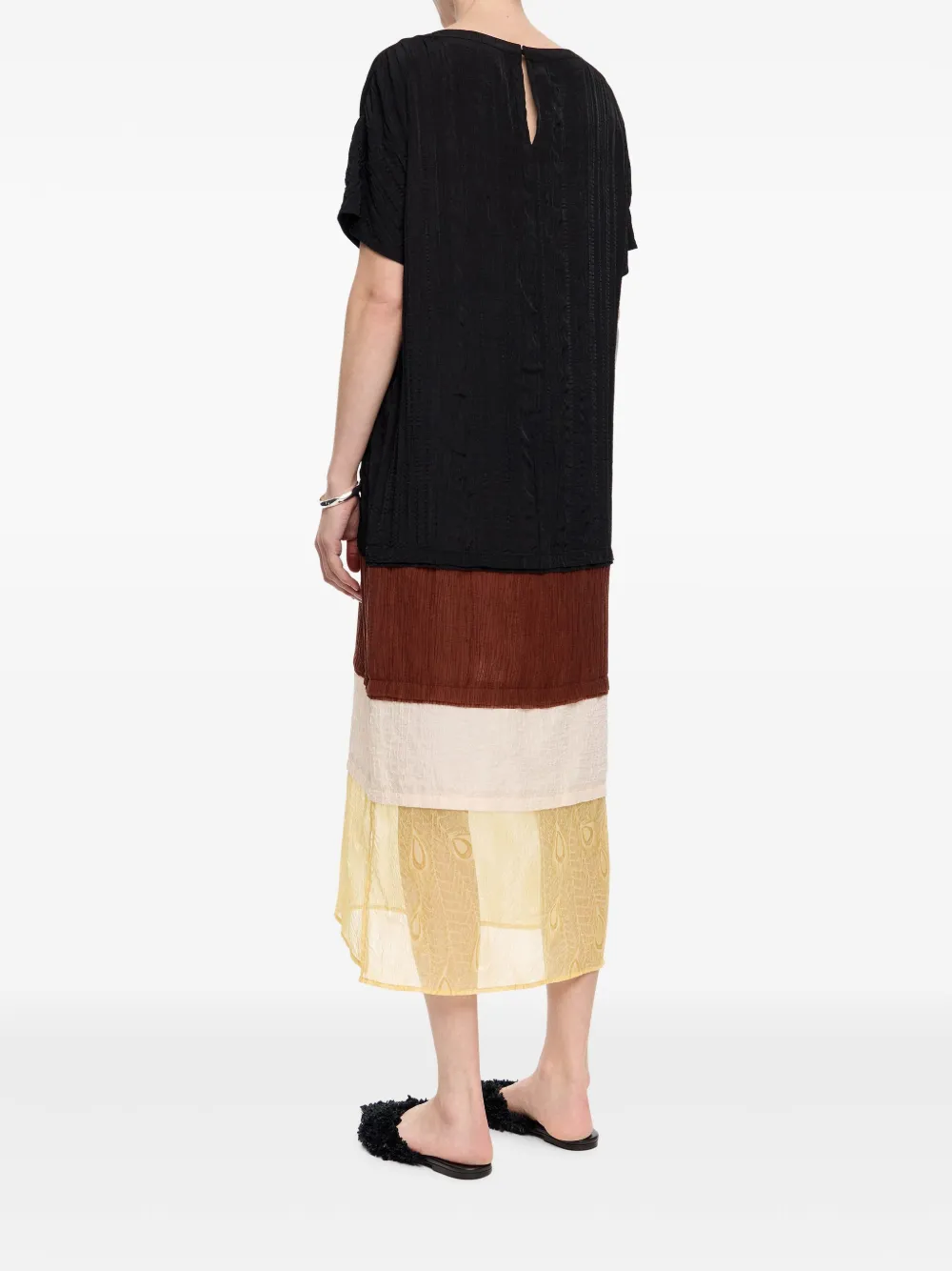 BIMBA Y LOLA PANELLED MIDI DRESS 