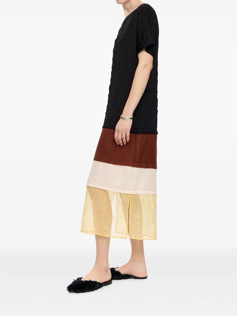 BIMBA Y LOLA PANELLED MIDI DRESS 