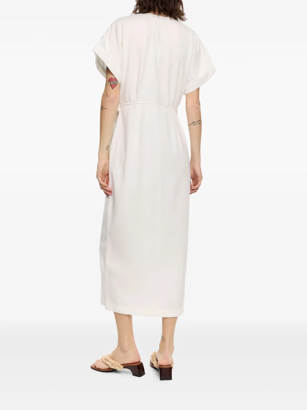 Bimba y Lola Jurk met wikkeldetail Wit