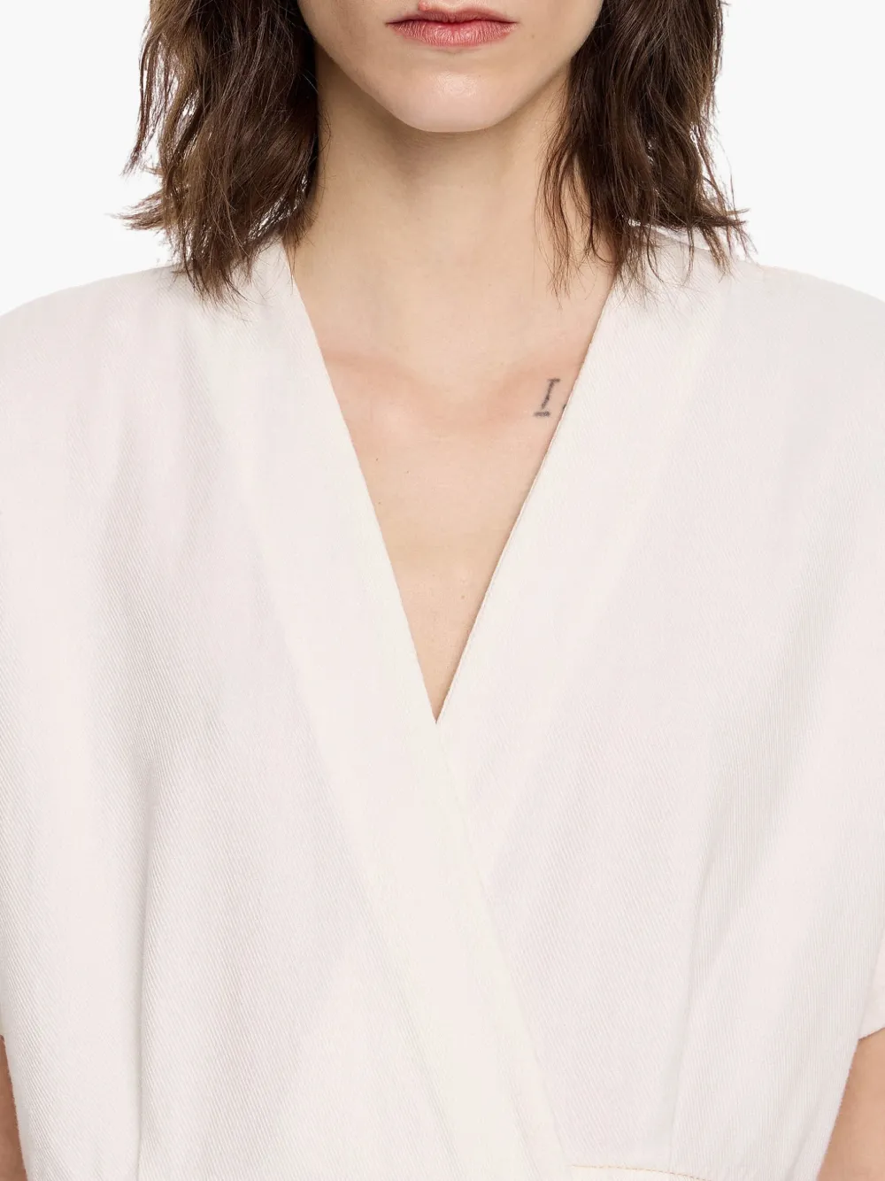 Bimba y Lola Jurk met wikkeldetail Wit