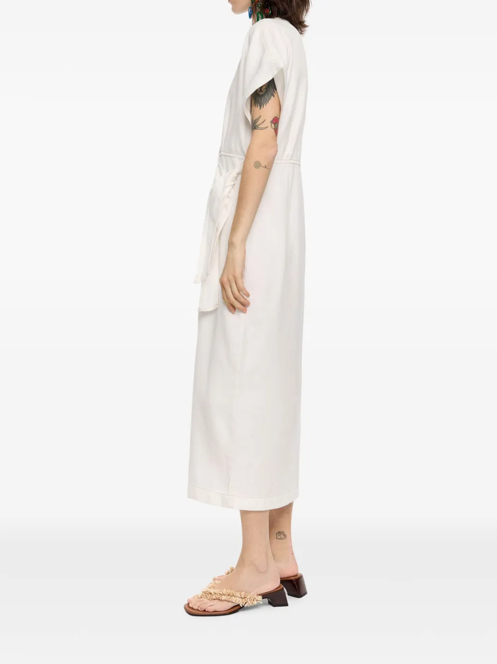Bimba y Lola Jurk met wikkeldetail Wit