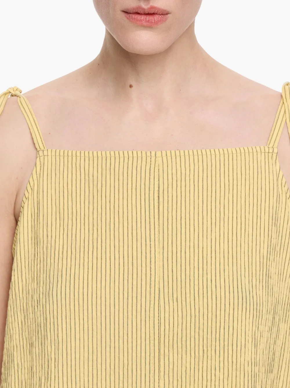 Bimba y Lola Gestreepte jurk met strikken Geel