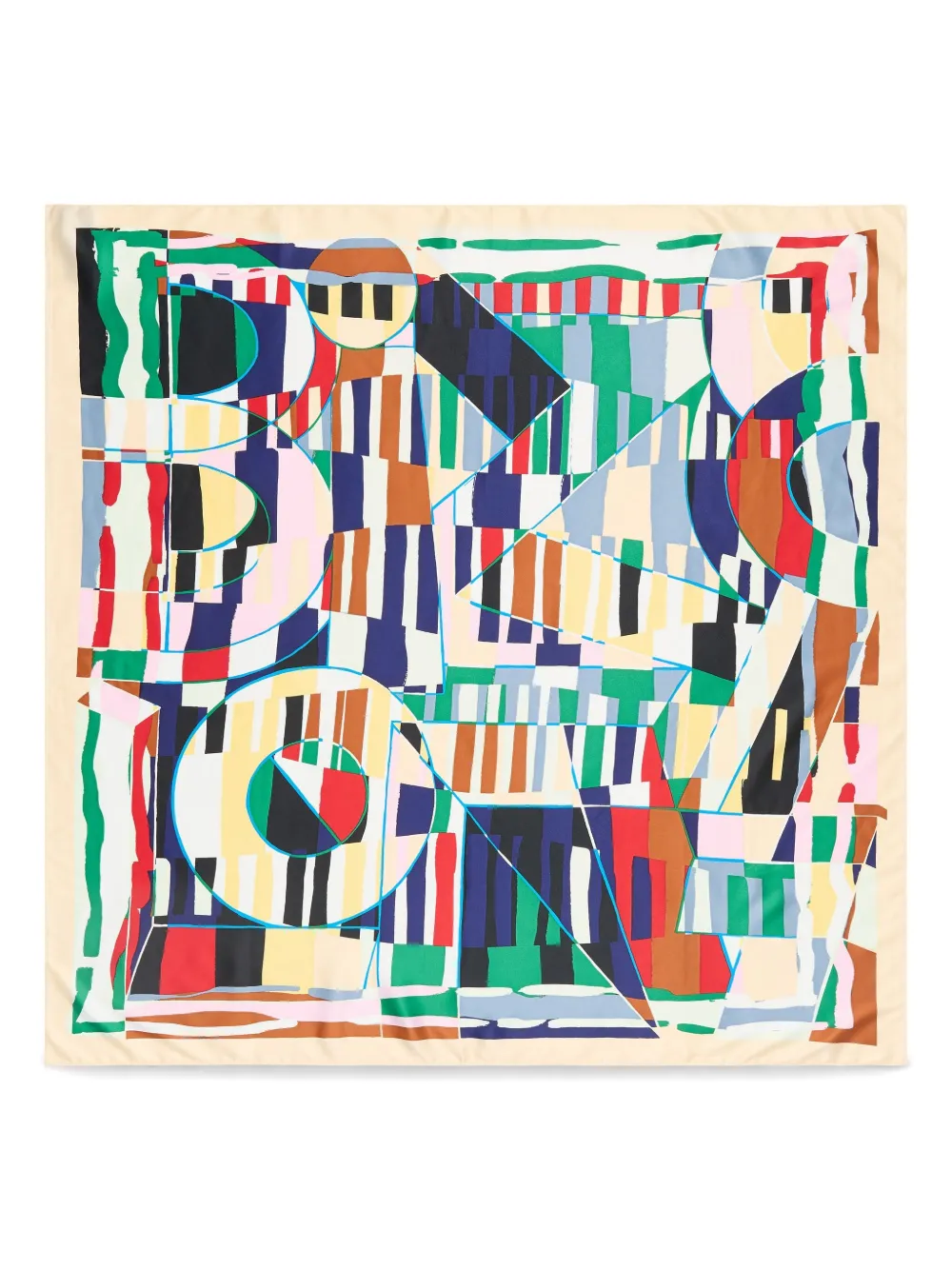Bimba y Lola geometric-print scarf | Neutrals | Image 1