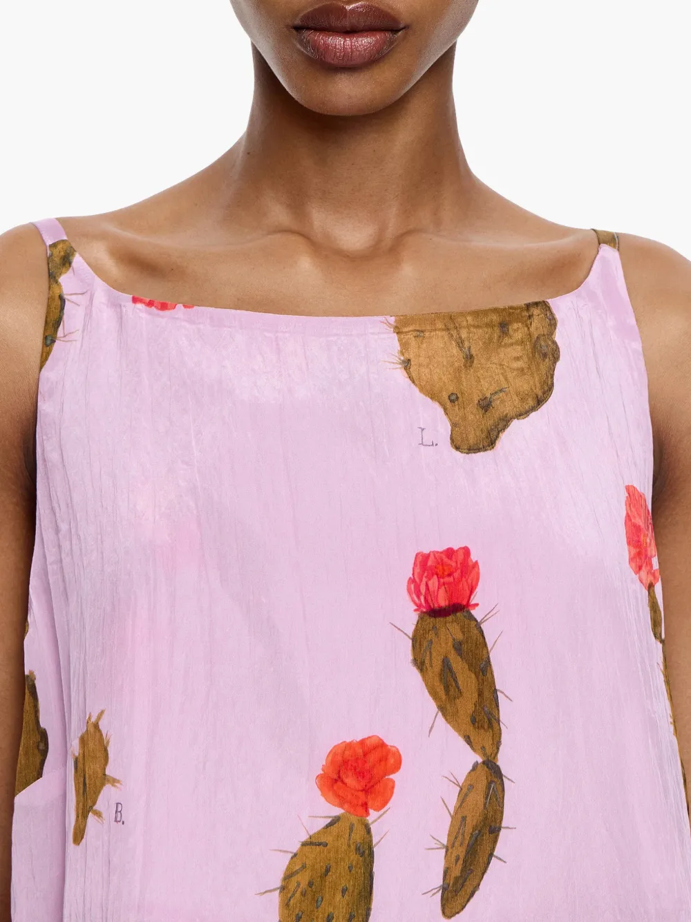 BIMBA Y LOLA CACTUS-PRINT MOTIF DRESS 
