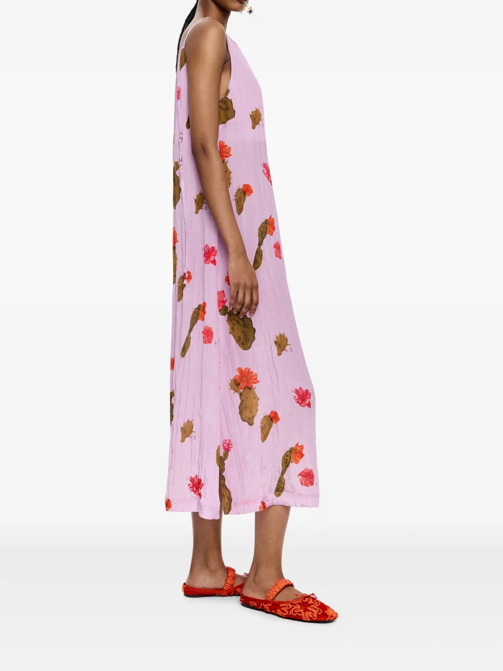BIMBA Y LOLA CACTUS-PRINT MOTIF DRESS 