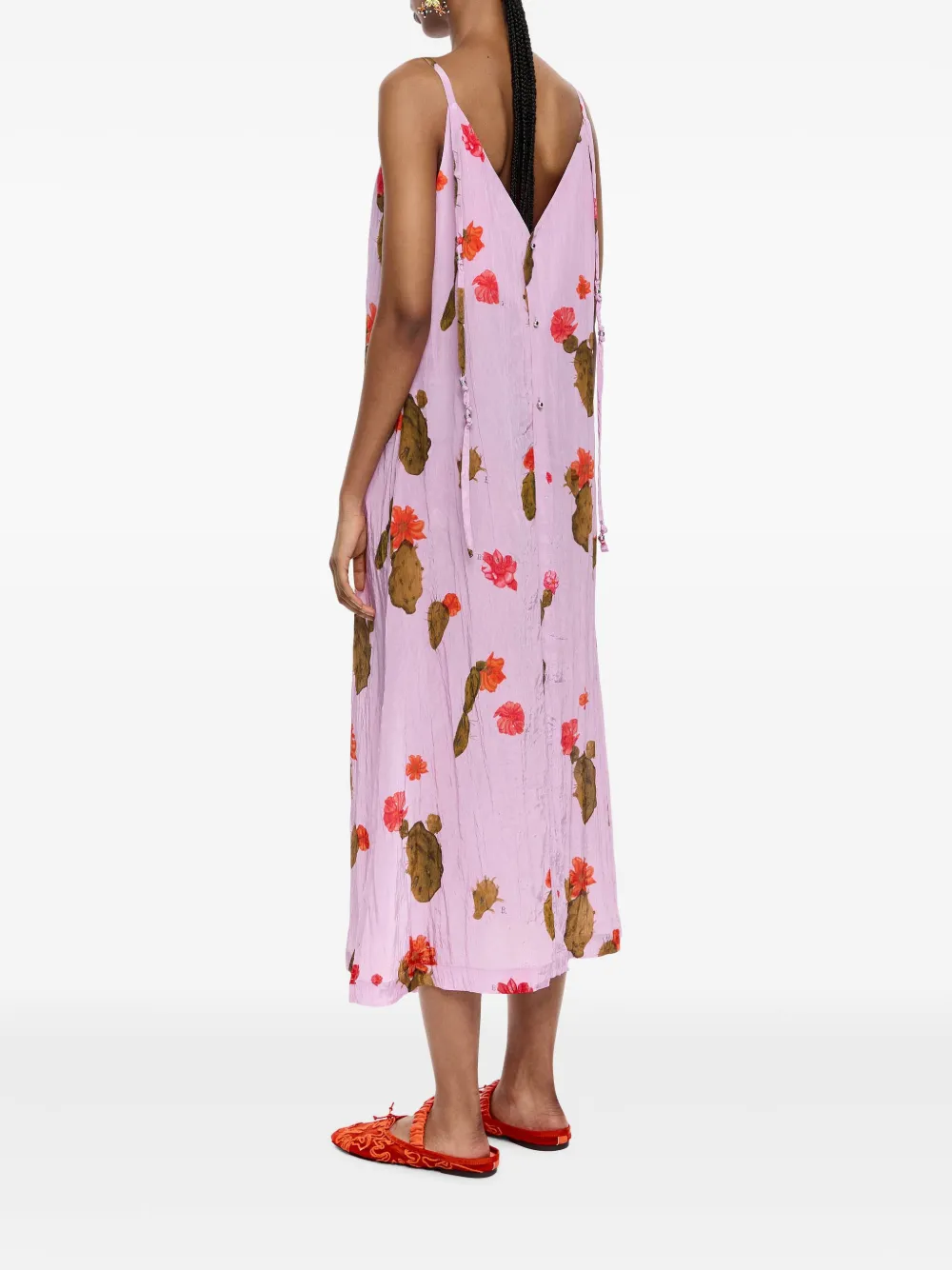BIMBA Y LOLA CACTUS-PRINT MOTIF DRESS 